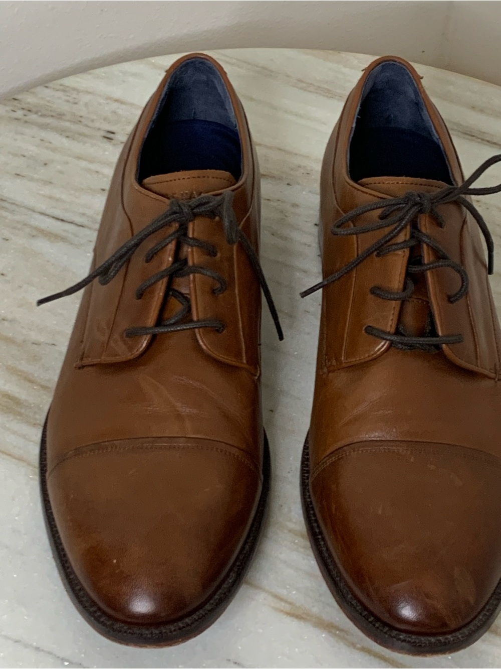 Cole Haan oxfords leather sz 10.5 men’s brown Cap-Toe style# 206801